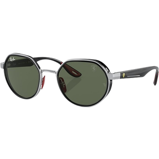 Ray - Ban Unisex RB3703M F00771 Solbriller Metal Sølv Grøn Geometrisk Normal - Sølv