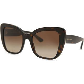 Dolce & Gabbana Kvinde DG4348 502/13 Solbriller Acetat Skildpadde Brun Sommerfugl Normal Skygge