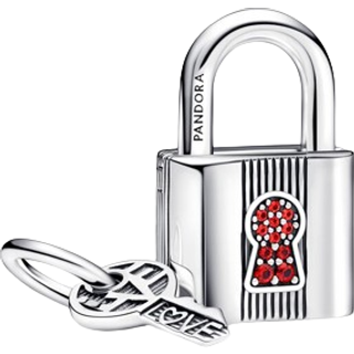 Pandora Charm - Padlock and Key - 790088C02 - silber