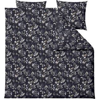 Luksus Dobbelt satin sengetøj fra SØDAHL - NIGHT BLOOMS ASH 2x2,2