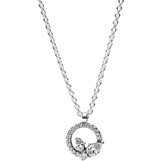 Pandora Sparkling Herbarium Circle & Cluster Necklace - Silver - 45cm