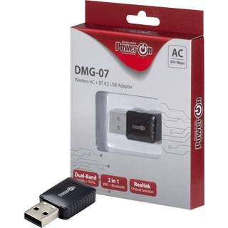 Inter-Tech DMG-07 Wi-Fi 5 + BT 4.2 USB Adapter - 650 Mbps