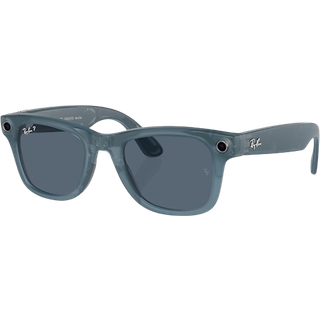 Ray - Ban Unisex Meta RW4008 Wayfarer 67552V Solbriller Injiceret Blå Blå Firkantet Polariseret