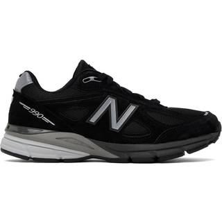 New Balance Unisex Made in USA 990v4 Core i Sort/Grå læder, Størrelse 38.5