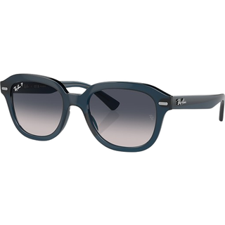 Ray - Ban Unisex RB4398 ERIK 667678 Solbriller Acetat Blå Blå Firkantet Polariseret Skygge