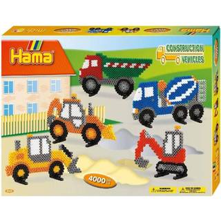 Hama Gaveæske Entrepenørmaskiner Indeholder: Ca. 4.000 perler 1 lastbil stiftplade nr. 314 11 perlefødder Motivark, vejledning og strygepapir.