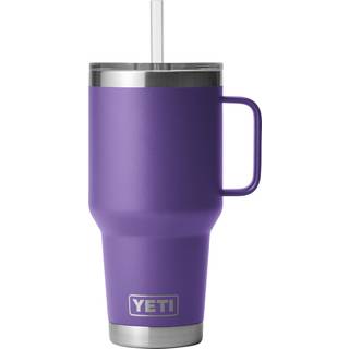 Yeti Rambler 35 oz tumbler med h?ndtag og halml?ge rejse krus vand tumbler vakuum isoleret kop med h?ndtag rustfrit st?l peak lilla lilla