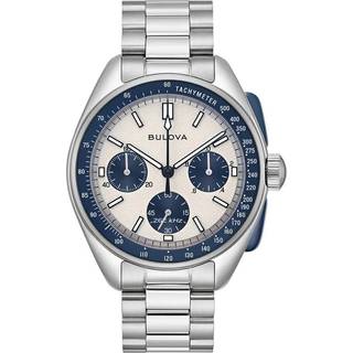 Bulova 98K112 Herrenuhr Chronograph Lunar Pilot Blau mit 2 Bändern