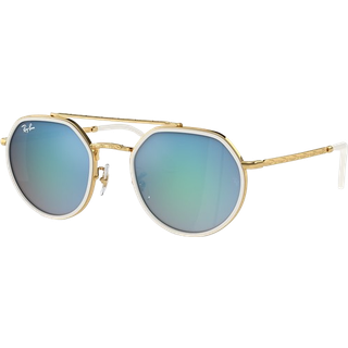 Ray - Ban Unisex RB3765 001/4O Solbriller Metal Guld Blå Geometrisk Normal Spejl