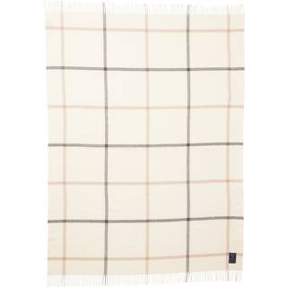 Lexington Checked Recycled Wool Plaid 130x170 Cm Offwhite / / Beige - Plaider & Tæpper Uld Grå - 12414001-1549-TH10