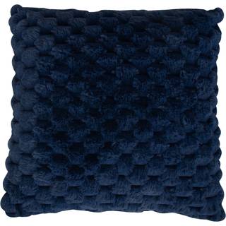 Pyntepude - 45x45 cm - Blå - Fake fur sofapude - Eksklusiv vaffelstruktur - Nordstrand Home