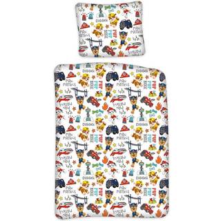 Junior sengetøj 100x140 cm - Paw Patrol - Favorite things - 2 i 1 design - 100% bomulds sengesæt