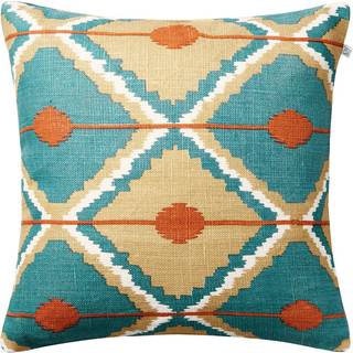 Chhatwal & Jonsson Pune Pudebetræk 50x50 Cm / Kaki / Himmelblåt - Pyntepuder & Betræk Hør Apricot Orange - CC550111-23