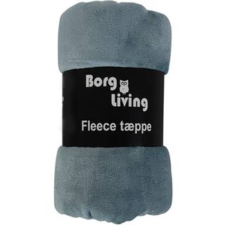 Fleece tæppe - Støvet blå - 150x200 cm - Blødt og lækkert sofatæppe - Borg Living