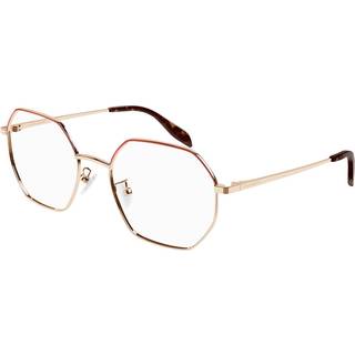 Alexander McQueen AM0338O 007 54 Briller Mænd Guld - Brown Gold - 54mm