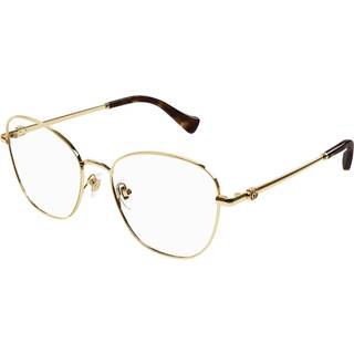 Gucci Kvinde GG1418O 001 Optiske stel Metal Guld Transparent Cat Eye