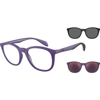 Emporio Armani EA4211 With Clip-On 52461W 52 Briller Mænd Purple - Matte Violet - 52mm