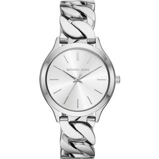MK Slim Runway Silver-Tone Curb-Link Watch - Silver - Michael Kors - ONE SIZE