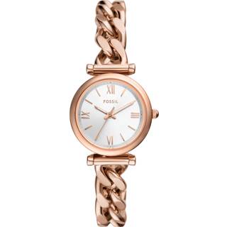 Carlie Three-Hand Rose Gold-Tone Stainless Steel Silver Dial Women’s Watch ES5330