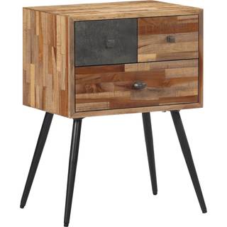 sengebord 47x31,5x60 cm massivt teaktræ