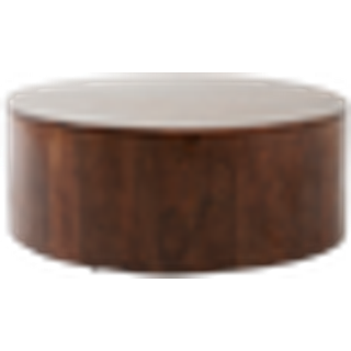 HUBLI sofabord med opbevaring Ø 90 cm - Brun