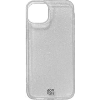 iPhone 15 Plus Joy Case Hybrid Glitter Bagside Cover - Gennemsigtig / Sølv