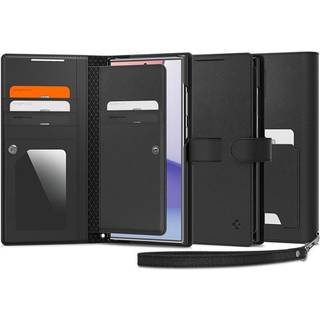Samsung Galaxy S24 Ultra Spigen Wallet S Plus Flip Cover - Sort