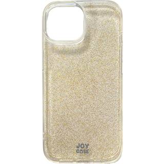 iPhone 15 Joy Case Hybrid Glitter Cover - Gennemsigtig / Guld