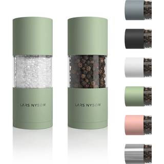 Lars Nysam Salt og Pepper Grinder Set I Salt og Pepper Mills med justerbar keramisk slibemaskine 2 stykker I Manual Design Spice Grinder Set (SAG
