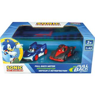 Carrera Team Sonic Racing pull-back legetøjsbiler - Sonic Speed Star og Shadow Dark Reaper