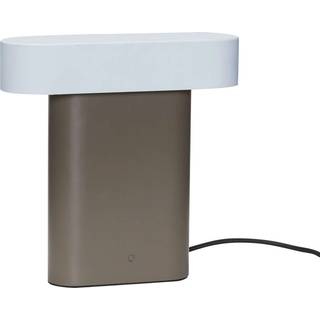 Hübsch LED-bordlampe Sleek, brun/lysegrå jern, PC