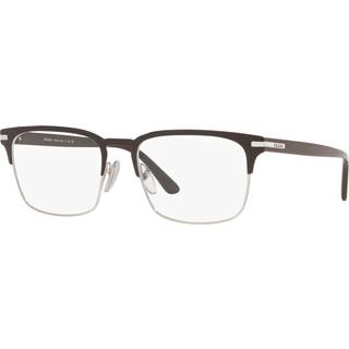Prada PR 58ZV 17I1O1 57 Briller Mænd Brun - Brown on Silver - 57mm