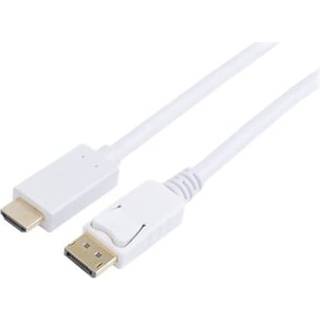 Prokord Displayport-kabel 5m. Dp Hdmi Hvid