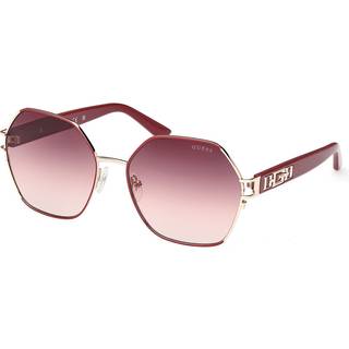 Guess Kvinde GU7913 71T Solbriller Metal Bordeaux Rød Geometrisk Normal Skygge