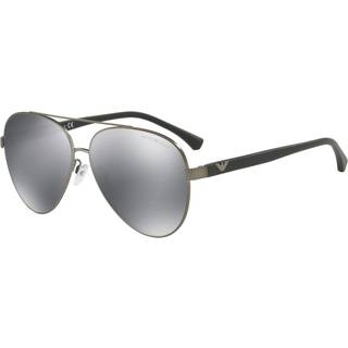 Emporio Armani EA2046D Asian Fit 30036G 62 Solbriller Mænd Grå - Matte Gunmetal - 62mm