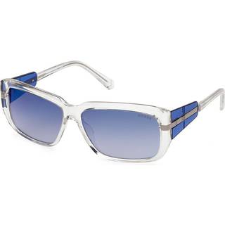Guess Mand GU00090 27X Solbriller Injiceret Transparent Blå Firkantet Normal Spejl