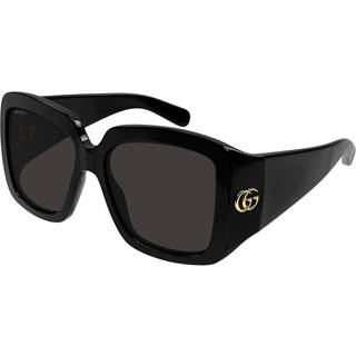 Gucci GG1402SA Asian Fit 001 55 Solbriller Kvinder Black - Black - 55mm