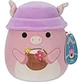 Squishmallows: Peter, den lyserøde gris med cocktail og hat - 20 cm