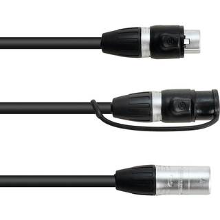 Eurolite Adapter Cable DMX IP XLR 3-pin(m)/2xIP XLR 3-pin(f) TILBUD NU