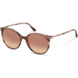 Rodenstock R3341 B 55 Solbriller Kvinder Rød - Transparent Structured Rose - 55mm