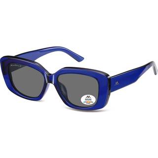 Montana Briller MP56 Polarized MP56D 55 Solbriller Kvinder Blue - Transparent Shiny Dark Blue - 55mm