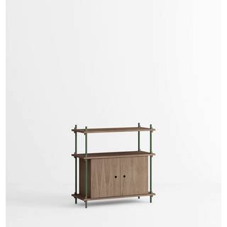 Moebe Reolsystem s.85.1.B - Smoked-Oak/Pine-Green