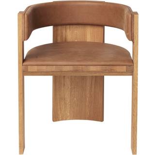 Kristina Dam Studio Collector Spisebordsstol Cognac Læder Polstring/Varm Lakeret Eg