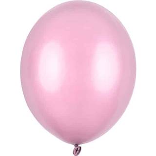 50 stk. Latexballoner perle pink 10" – Luksus metallic til festdekoration &amp; helium