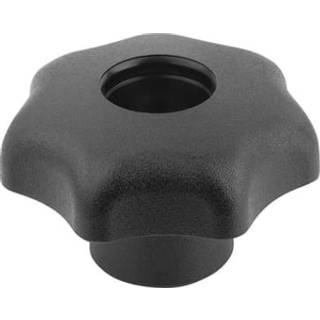 Stjernegreb DIN6336 D: M6, D1: 25, Model: D, TermoPlast, Sort, Materiale: stål, Uden Cap - indv gev