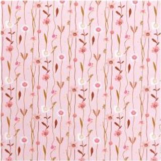 Stoffabschnitt Druckstoff Wildblumen rosa 50x140cm - Rosa