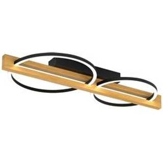 LED-loftslampe Tovak, fyrretræ, længde 75,8 cm, 2-lys træ