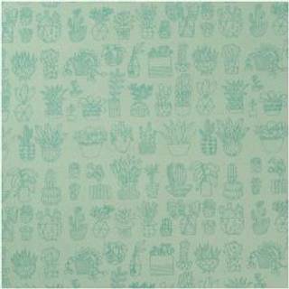 Druckstoff Hygge Kakteen mint-metallic 140cm - Mint-Metallic