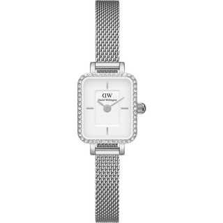 Daniel Wellington Quadro Mini i stål med krystaller