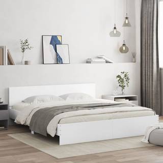 sengeramme med sengegavl 160x200 cm hvid